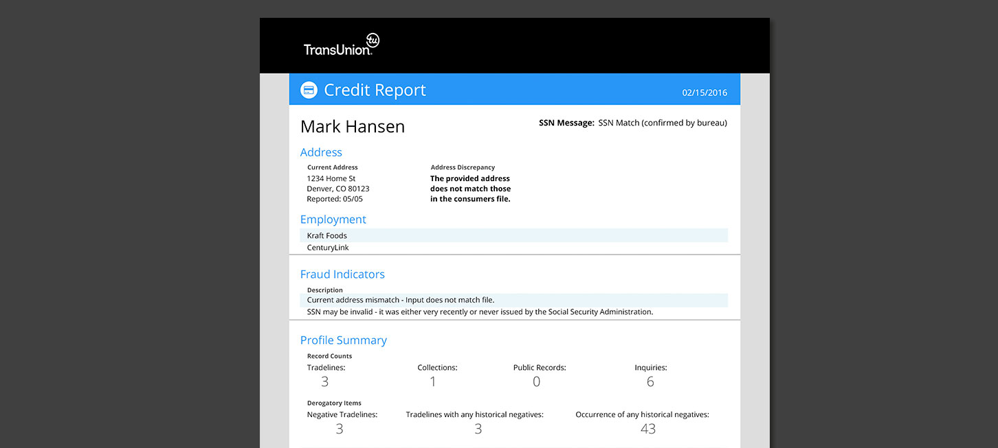 SmartMove Credit Report 